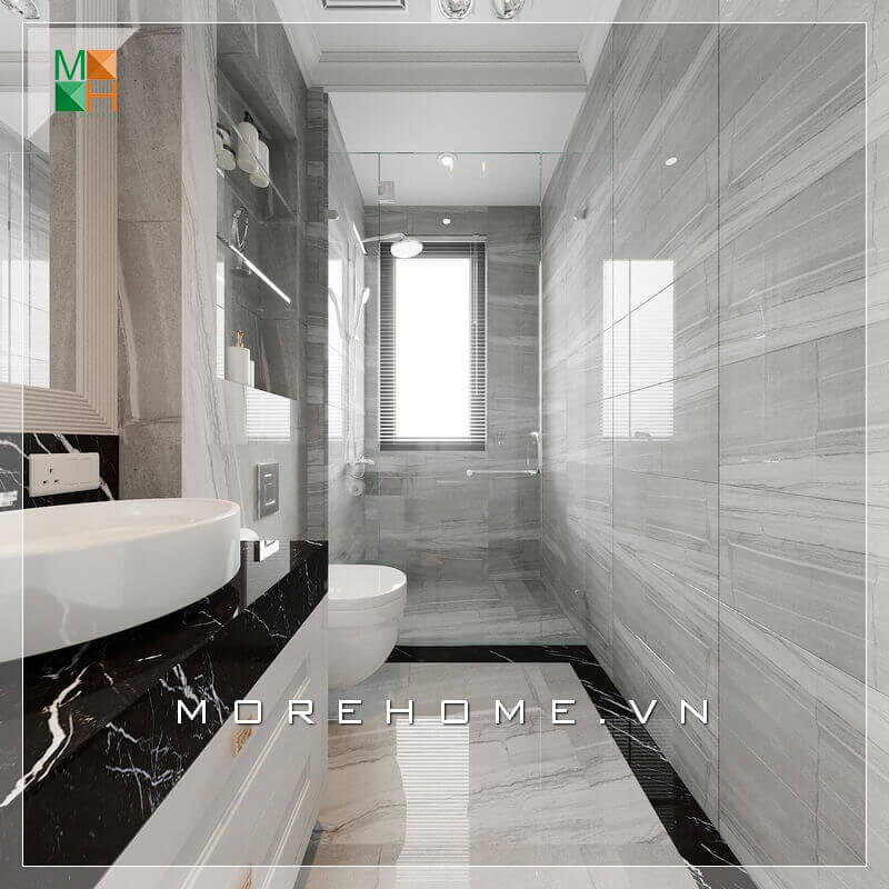 Một mẫu thiết kế nhà tắm kết hợp WC chung cư, nhà phố, biệt thự hiện đại rất tiện nghi Trang trí nội thất chung cư