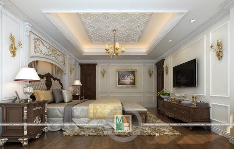 Mẫu tap đầu giường gỗ tự nhiên có đường nét, kiểu dáng tinh tế cổ điển sẽ góp phần tạo nên sự sang trọng và đẳng cấp cho căn phòng.