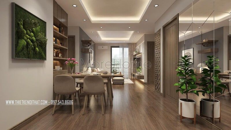 Bàn ăn nhỏ gọn, chất liệu gỗ công nghiệp đẹp và sang được thiết kế ra để tạo nên một khu vực ăn uống tuyệt vời cho cả gia đình.