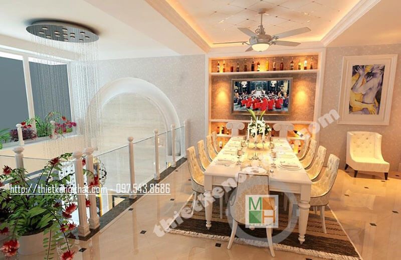 Mẫu bàn ăn gỗ có thiết kế tượng trưng cho phong cách cổ điển sẽ làm cho phòng ăn trở nên sang trọng hơn.